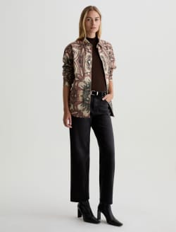 Vita SUD Shirt Jacket Tribal Square Sueded Relaxed Shirt Jacket WOMENS TOPS Photo 5