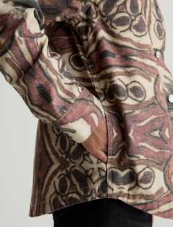 Vita SUD Shirt Jacket Tribal Square Sueded Relaxed Shirt Jacket WOMENS TOPS Photo 6