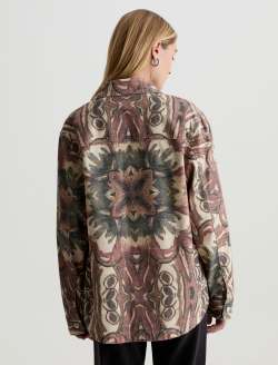 Vita SUD Shirt Jacket Tribal Square Sueded Relaxed Shirt Jacket WOMENS TOPS Photo 8