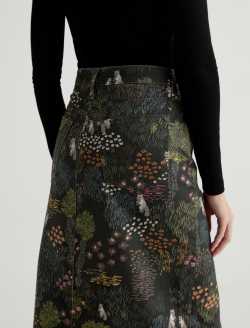 Tefi Skirt Country Farm Sueded Sateen High-Waisted Midi WOMENS BOTTOMS Photo 7