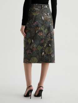 Tefi Skirt Country Farm Sueded Sateen High-Waisted Midi WOMENS BOTTOMS Photo 8