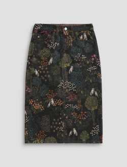 Tefi Skirt Country Farm Sueded Sateen High-Waisted Midi WOMENS BOTTOMS Photo 1