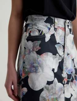 Ava Skirt SUD Flowers Sketch Art Project High-Rise Midi Skirt WOMENS BOTTOMS Photo 4