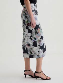Ava Skirt SUD Flowers Sketch Art Project High-Rise Midi Skirt WOMENS BOTTOMS Photo 5