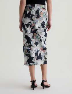 Ava Skirt SUD Flowers Sketch Art Project High-Rise Midi Skirt WOMENS BOTTOMS Photo 8