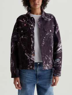 Haylee Jacket Action Painting Art Project Oversized Trucker Jacket WOMENS TOPS Photo 2