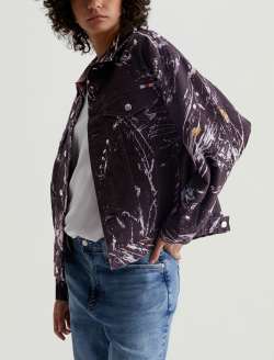 Haylee Jacket Action Painting Art Project Oversized Trucker Jacket WOMENS TOPS Photo 6