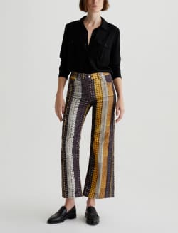 Saige Wide Leg Crop Corduroy Gold Stripe Mid-Rise Wide Leg WOMENS BOTTOMS Photo 2