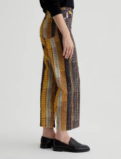 Saige Wide Leg Crop Corduroy Gold Stripe Mid-Rise Wide Leg WOMENS BOTTOMS Photo 5
