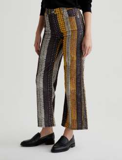 Saige Wide Leg Crop Corduroy Gold Stripe Mid-Rise Wide Leg WOMENS BOTTOMS Photo 6