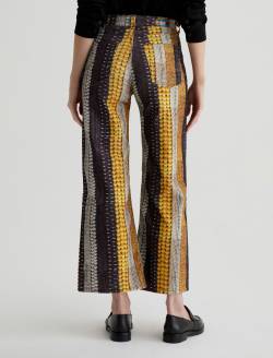 Saige Wide Leg Crop Corduroy Gold Stripe Mid-Rise Wide Leg WOMENS BOTTOMS Photo 8
