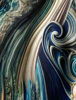 AG Scarf Bubble Wave Art Project Silk Scarf ACCESSORIES Photo 2