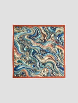 AG Scarf Bubble Wave Art Project Silk Scarf ACCESSORIES Photo 1