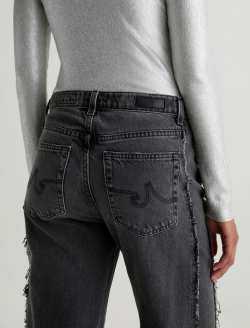 Brinley Paneled Jean Overnight Mid-Rise Straight WOMENS BOTTOMS Photo 7