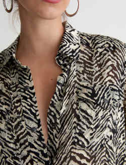 Melia Western Shirt Glam Safari Long-Sleeve Snap Button WOMENS TOPS Photo 6