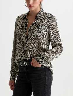 Melia Western Shirt Glam Safari Long-Sleeve Snap Button WOMENS TOPS Photo 7