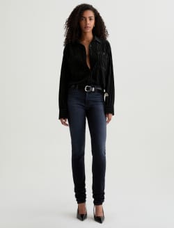 Leny Velvet Super Black Relaxed Shirt WOMENS TOPS Photo 5