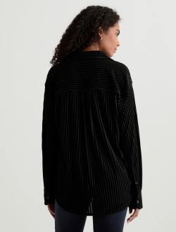 Leny Velvet Super Black Relaxed Shirt WOMENS TOPS Photo 8