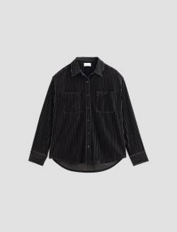 Leny Velvet Super Black Relaxed Shirt WOMENS TOPS Photo 1