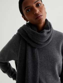 Skyler Scarf Legendary Grey Oversized Cashmere Scarf ACCESSORIES Photo 3