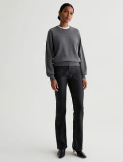 Gemma Crew Equinox Charcoal Relaxed Crew Neck Cashmere Sweater WOMENS TOPS Photo 5