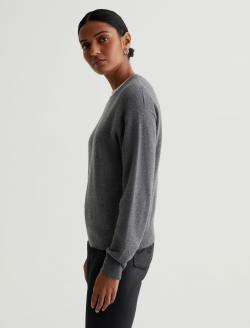Gemma Crew Equinox Charcoal Relaxed Crew Neck Cashmere Sweater WOMENS TOPS Photo 6