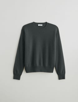 Gemma Crew Equinox Charcoal Relaxed Crew Neck Cashmere Sweater WOMENS TOPS Photo 1