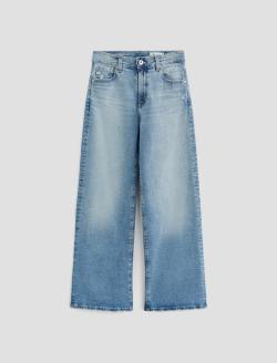 【MODERNIF】Pia semi-wide denim pants Women Saige Wide Leg Crop Momento at AG Jeans Official Store