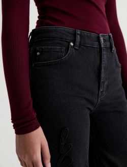 Saige Wide Leg Jean Bebop Mid-Rise Fit WOMENS BOTTOMS Photo 4
