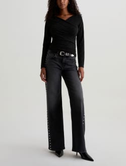 Adria Studded Jean Immensity Low-Rise Wide Leg WOMENS BOTTOMS Photo 2