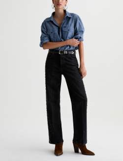 Billie Jean Black Tie Low Slung Straight Leg WOMENS BOTTOMS Photo 2