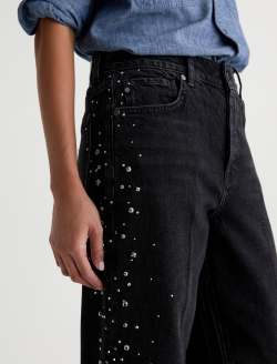 Billie Jean Black Tie Low Slung Straight Leg WOMENS BOTTOMS Photo 4