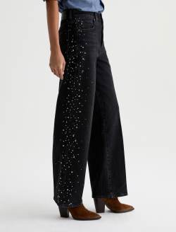 Billie Jean Black Tie Low Slung Straight Leg WOMENS BOTTOMS Photo 5