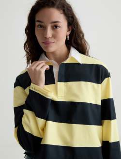 Londyn Top Sunlight Yellow/Navy Rugby Shirt WOMENS TOPS Photo 3