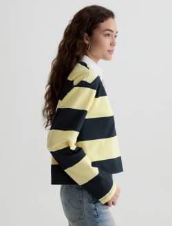 Londyn Top Sunlight Yellow/Navy Rugby Shirt WOMENS TOPS Photo 4