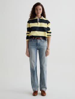 Londyn Top Sunlight Yellow/Navy Rugby Shirt WOMENS TOPS Photo 5