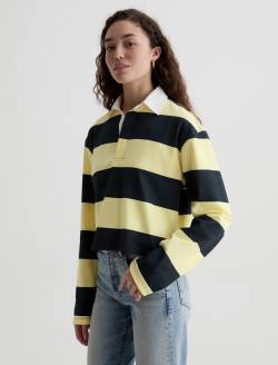 Londyn Top Sunlight Yellow/Navy Rugby Shirt WOMENS TOPS Photo 7