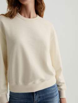 Nova Crew Ivory Dust Relaxed Crew Neck Sweatshirt WOMENS TOPS Photo 3