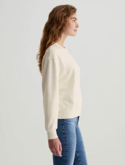 Nova Crew Ivory Dust Relaxed Crew Neck Sweatshirt WOMENS TOPS Photo 7