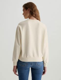 Nova Crew Ivory Dust Relaxed Crew Neck Sweatshirt WOMENS TOPS Photo 8