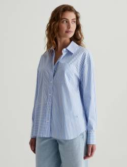 Addison Shirt Stripe Mix Blue Multi Relaxed Button-Up Shirt WOMENS TOPS Photo 7