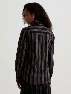 Melia Western Shirt Bold Stripe Black Multi Classic Fit Long Sleeve Button Up Western Shirt WOMENS TOPS Photo 8