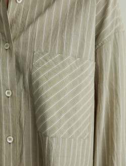 Kellan Studio Stripe Rosemary Multi Relaxed Crop Shirt WOMENS TOPS Photo 6