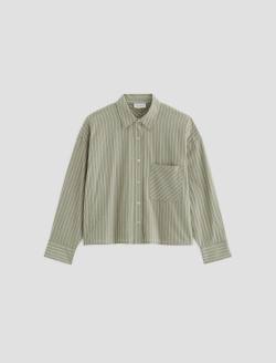 Kellan Studio Stripe Rosemary Multi Relaxed Crop Shirt WOMENS TOPS Photo 1