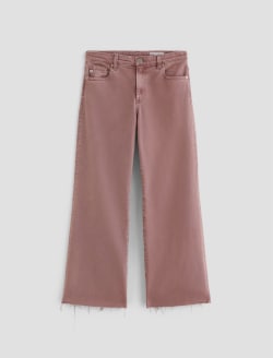 パンツ  JEANS Woman Pants Beige DW0DW20350 ACG Women Saige Wide Leg Crop Sulfur Dusty Mauve at AG Jeans