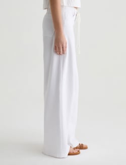 Stella Cinched White Low Slung Palazzo WOMENS BOTTOMS Photo 5