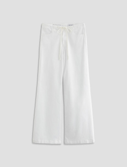 Stella Cinched White Low Slung Palazzo WOMENS BOTTOMS Photo 1