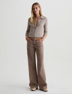 Adria Jean Sulfur Taupe Grey Low-Rise Wide Leg WOMENS BOTTOMS Photo 2