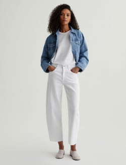 Hattie Crop Gallery White High-Rise Barrel WOMENS BOTTOMS Photo 2