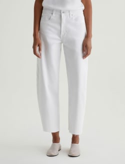 Hattie Crop Gallery White High-Rise Barrel WOMENS BOTTOMS Photo 3